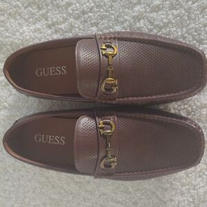 Guess Adler Designer Driving Loafers | Brown Leather | Slip-On | 9.5